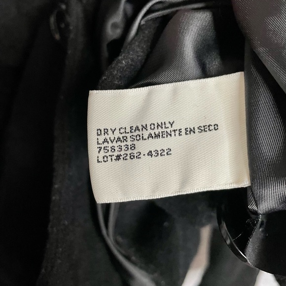 Womens St. John’s Bay Black Wool Peacoat - Picture 6 of 7